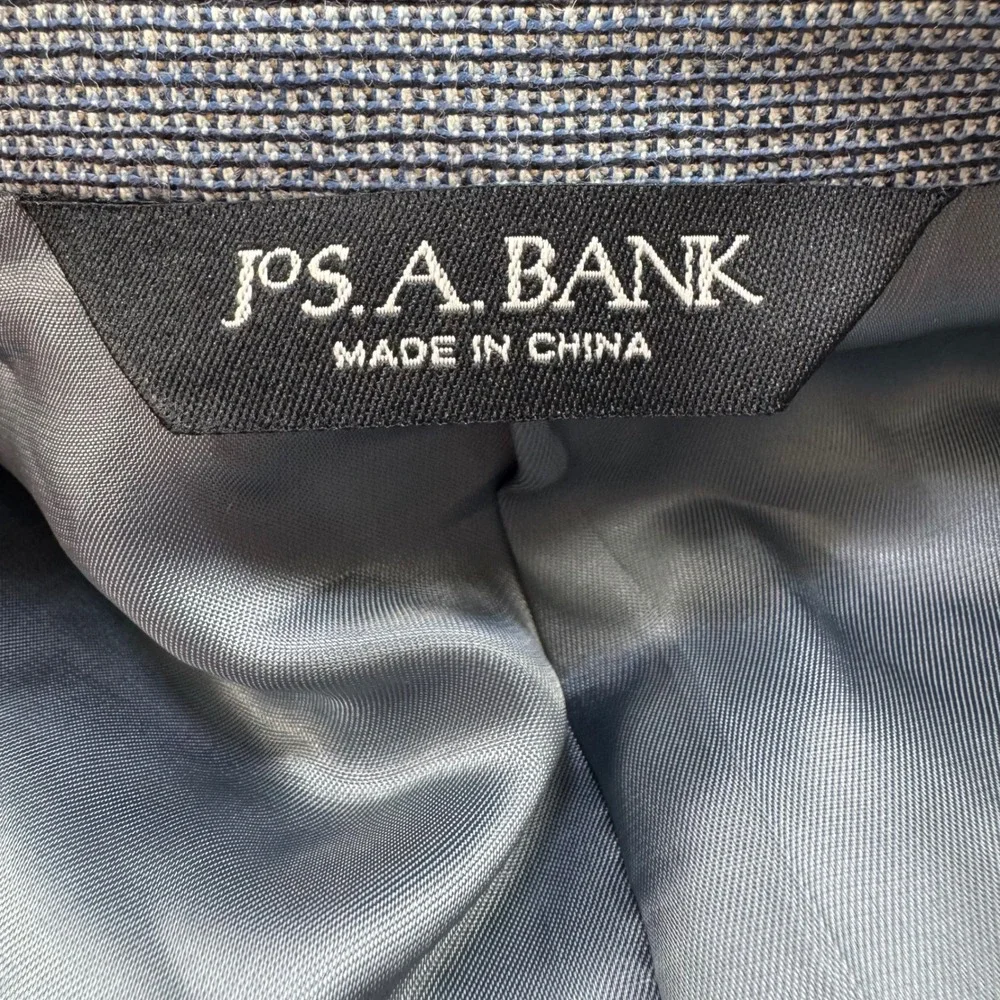 Jos. A. Bank Blazer Mens 46R Blue 100% Wool Signature Collection Professional